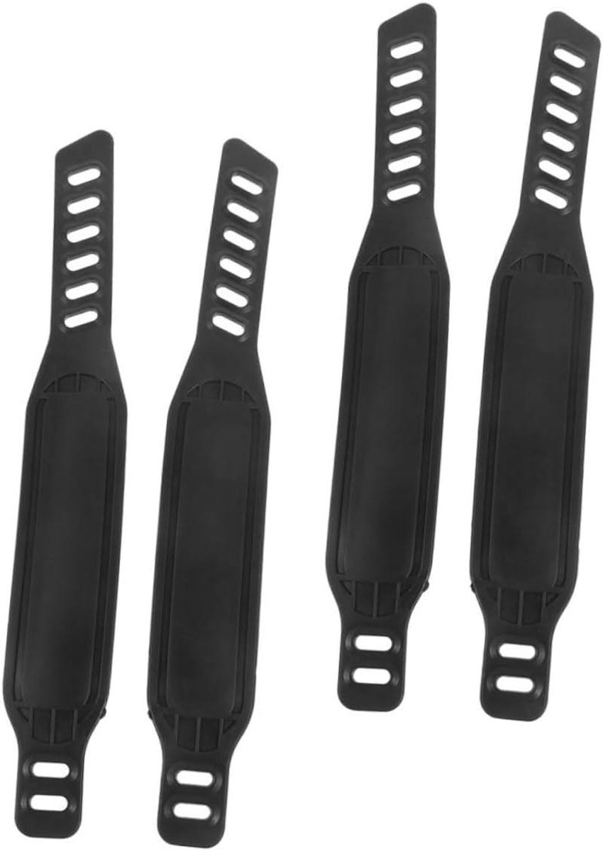Pedaal Riemen - Hometrainer Bandjes - Sport Fitness - Verstelbare Gespen - 31 cm Lengte - Zwart