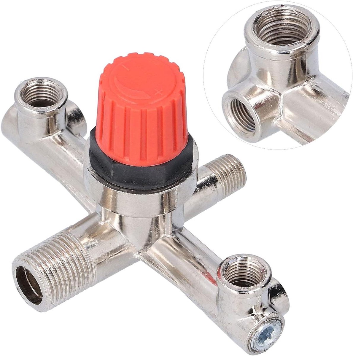 Drukschakelaar Ventiel - Schakelaar Buis - Compressor Regeling - Dubbele Uitlaat - 230v - 