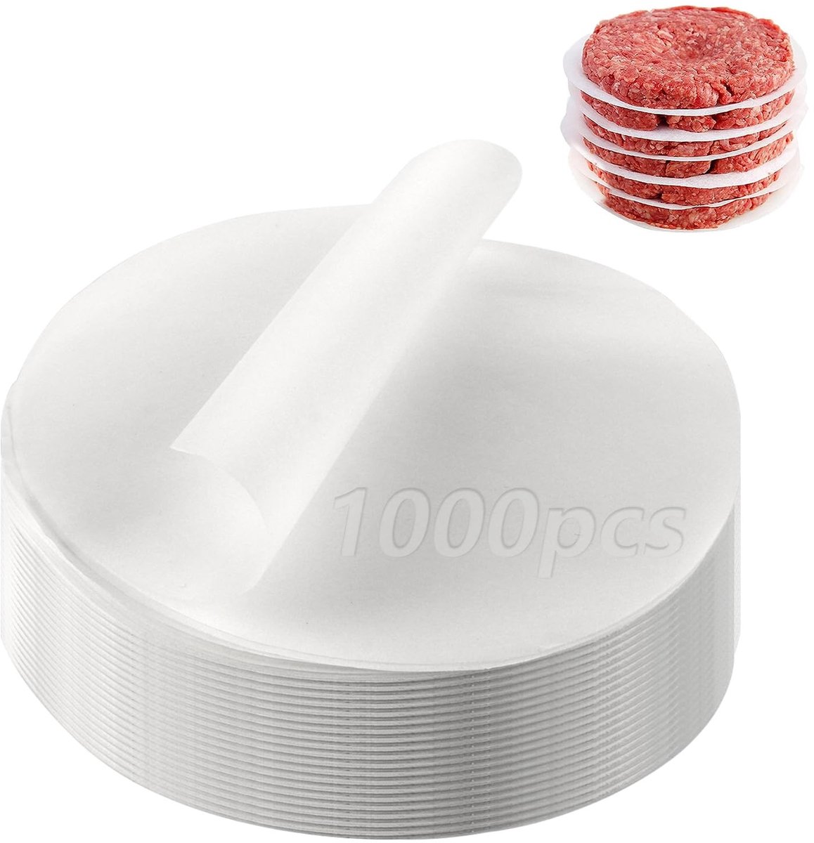 Dailygoods- Burgerpapier 1000 Stuks - Bakproducten - Bakmat - Bakpapier Airfryer - Herbruikbaar Bakpapier - Ideaal voor Snacks