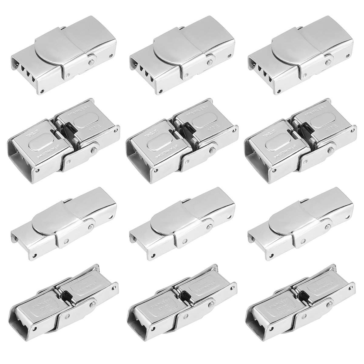 Dailygoods- Horlogeband Vervanging Roestvrij Staal - Horlogebandje 10-14mm - Gesp Sluiting - 12 Stuks - Duurzaam - Elegant Ontwerp - Horlogesluiting