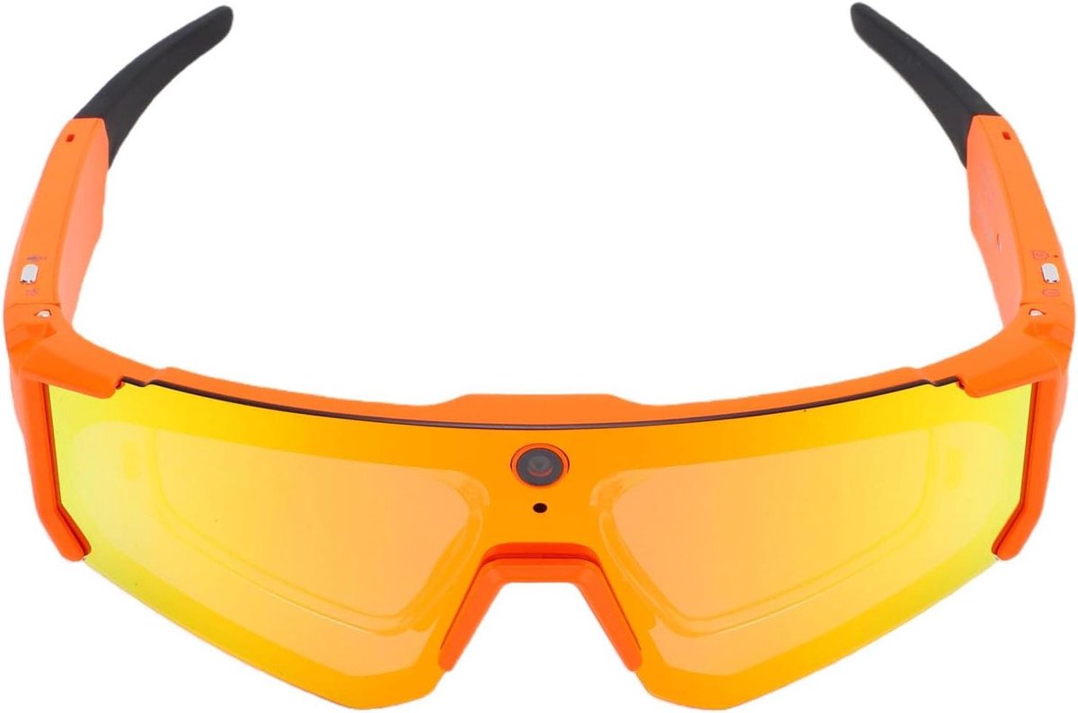 Slimme Bril - Camera Bril - Buitenactiviteiten - AI Herkenning - 4K Video - Oranje Rood