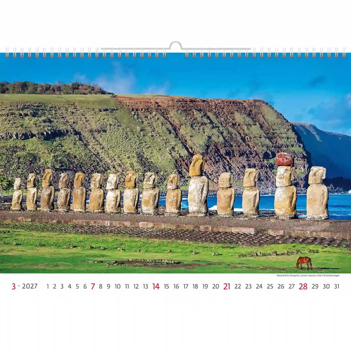 C136-27 Wereldwonderen Kalender A3+ 2027 + gratis kalender 2026