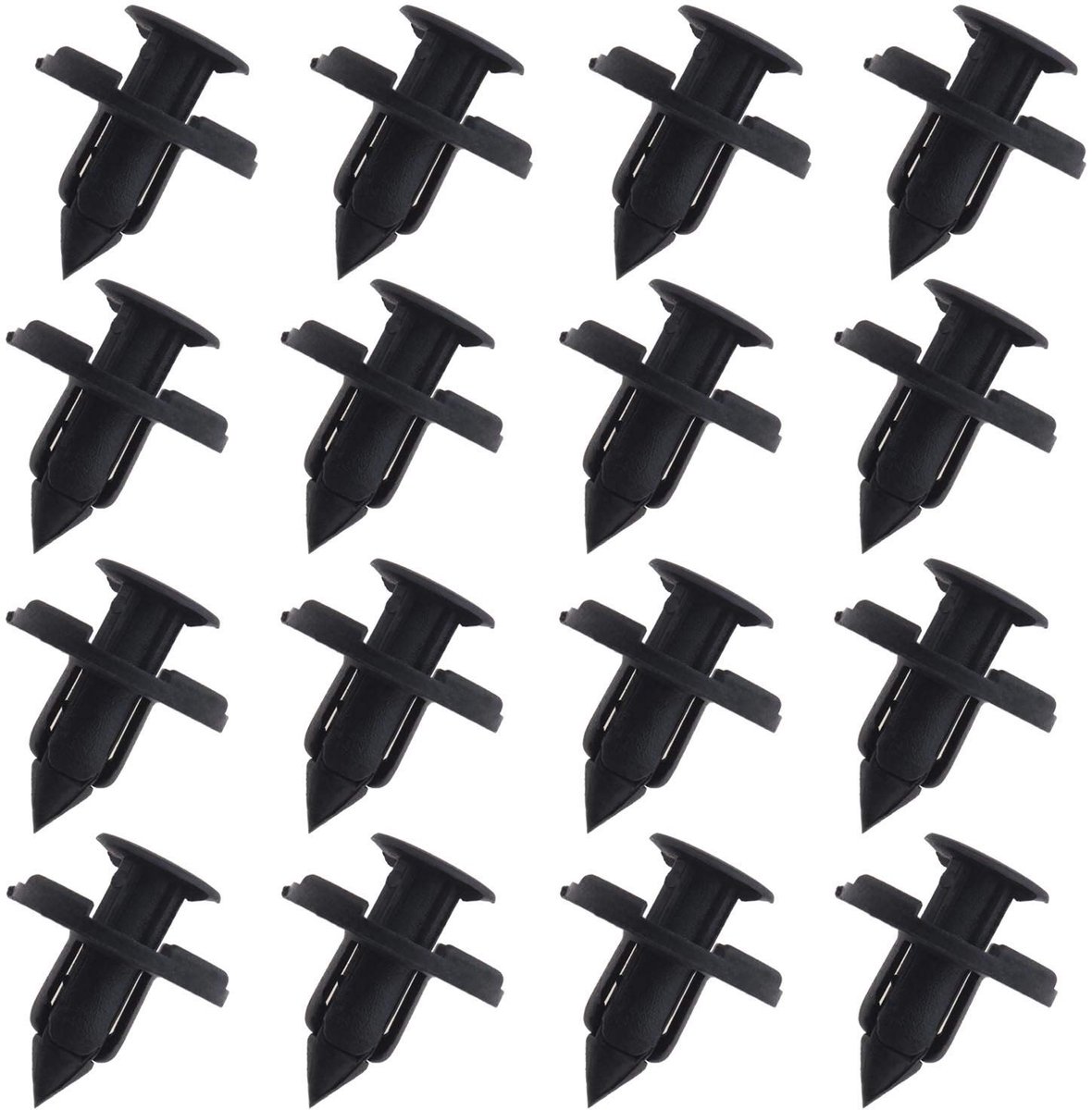 Dailygoods- Bumper Clips 50 Stks - Nylon - Push Type - Bevestigingsmiddelen - 8mm Gat - Compatibel met Nissan 350Z/Pathfinder/Primera - Totale lengte 22 mm - Retainer Clips