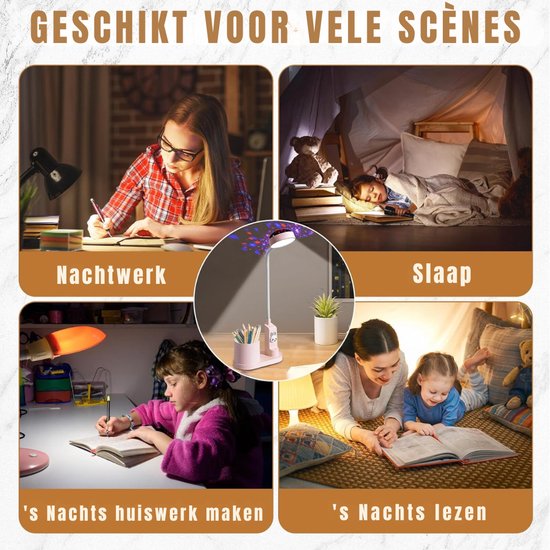 QUOVO® Bureaulamp Kinderkamer - Bureaulamp Roze - Tafellamp Kinderkamer - Roze - 10cm x 10cm x 10cm van QUOVO® — afbeelding 4