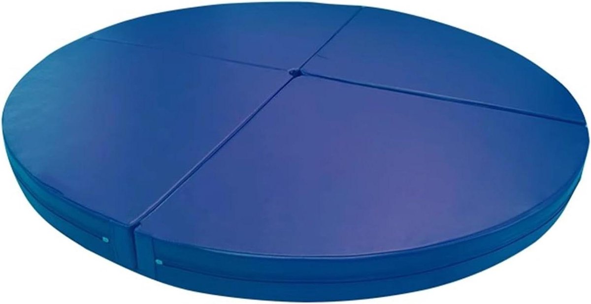 Dansmat Rond - Valbescherming - Dansoefeningen - Opvouwbaar Ontwerp - 100 cm Diameter - Blauw