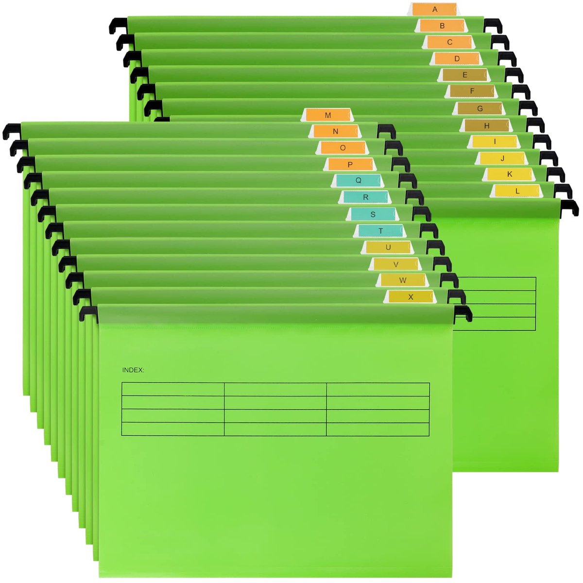 Dailygoods- Ophangvijlen Set van 24 - A4 Archiefmappen - Hangende Vijlmappen - Documenten Sorteren - Indextabbladen - 314 x 244 mm