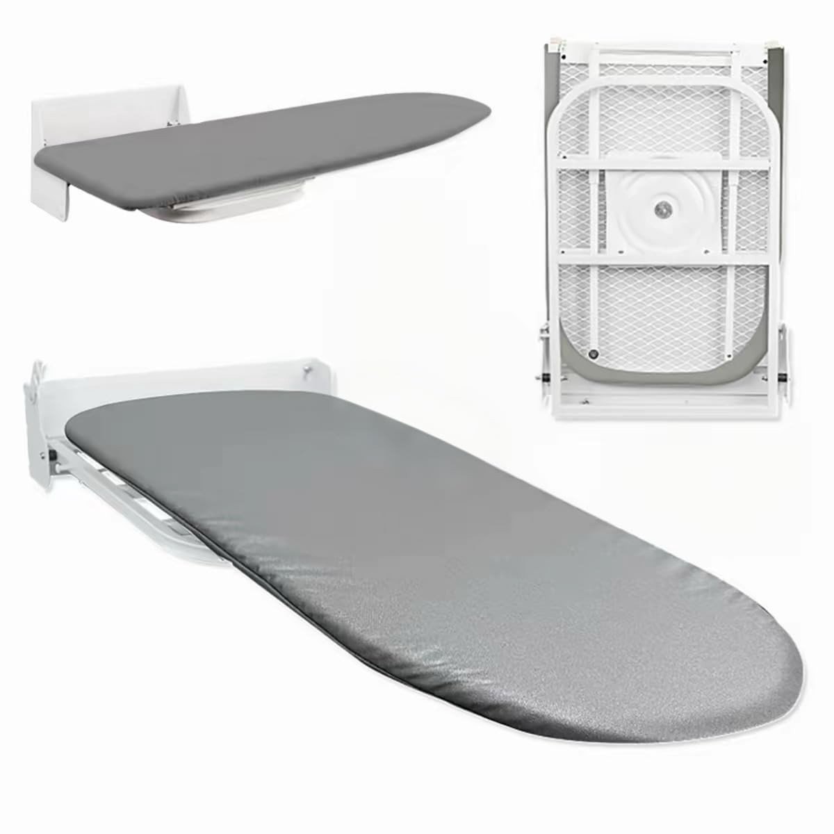 Dailygoods- Strijkplank Wandmontage - Opvouwbaar - 180° Draaibaar - Ruimtebesparend - Hittebestendige Hoes - Compact 95 x 32 cm - Wandstrijkplank