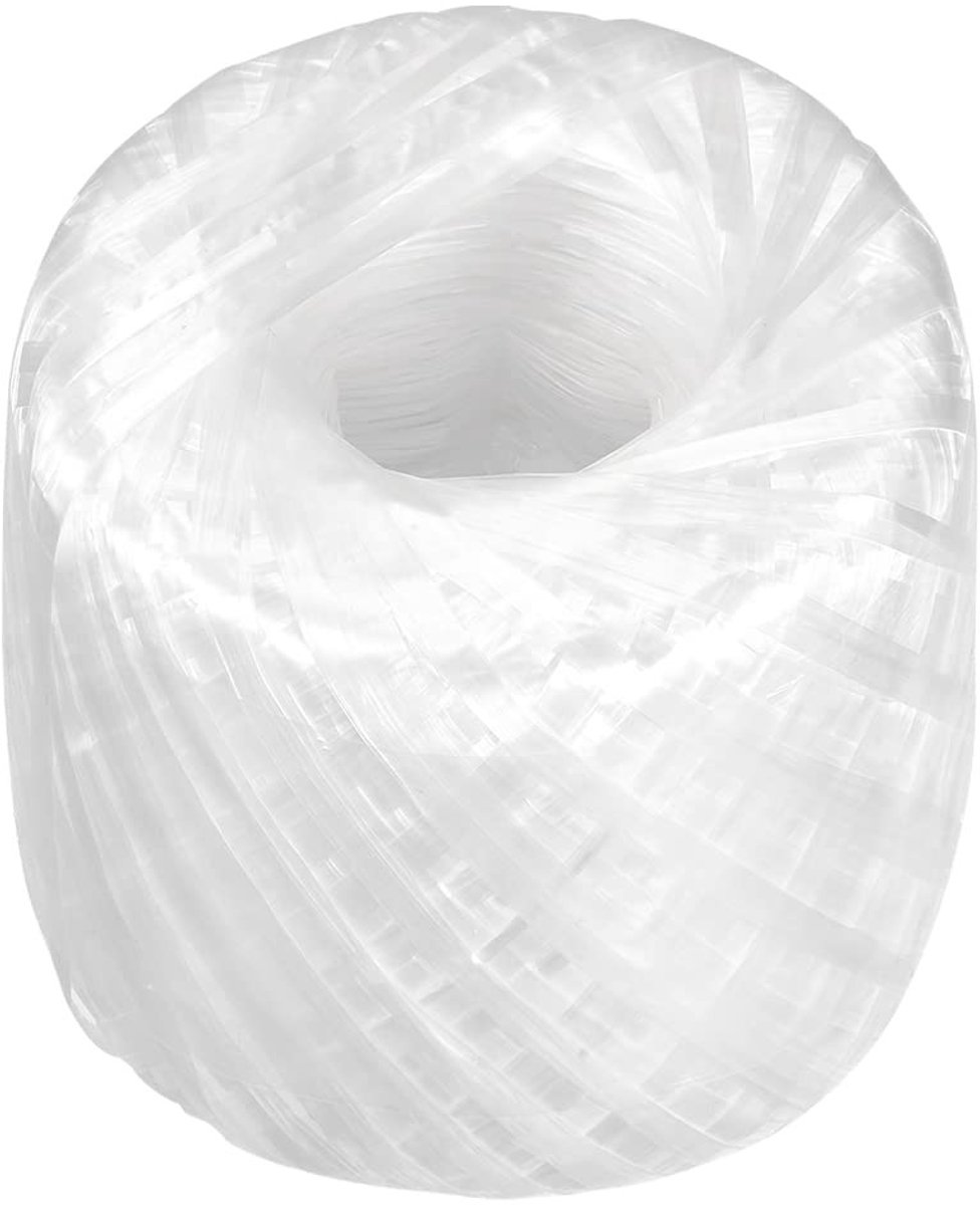 Dailygoods- Polyester Touw 250m - DIY Boekverpakking - Wit - Sterk - Duurzaam - Lichtgewicht