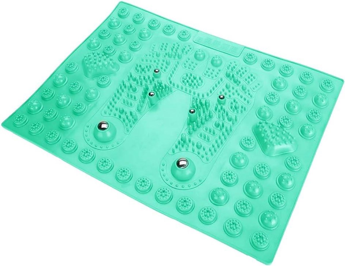 Voetmassage Mat - Reflexologie Pad - Ontspanning Bevorderen - Magnetische Acupressuur - 29 x 39 cm - Groen