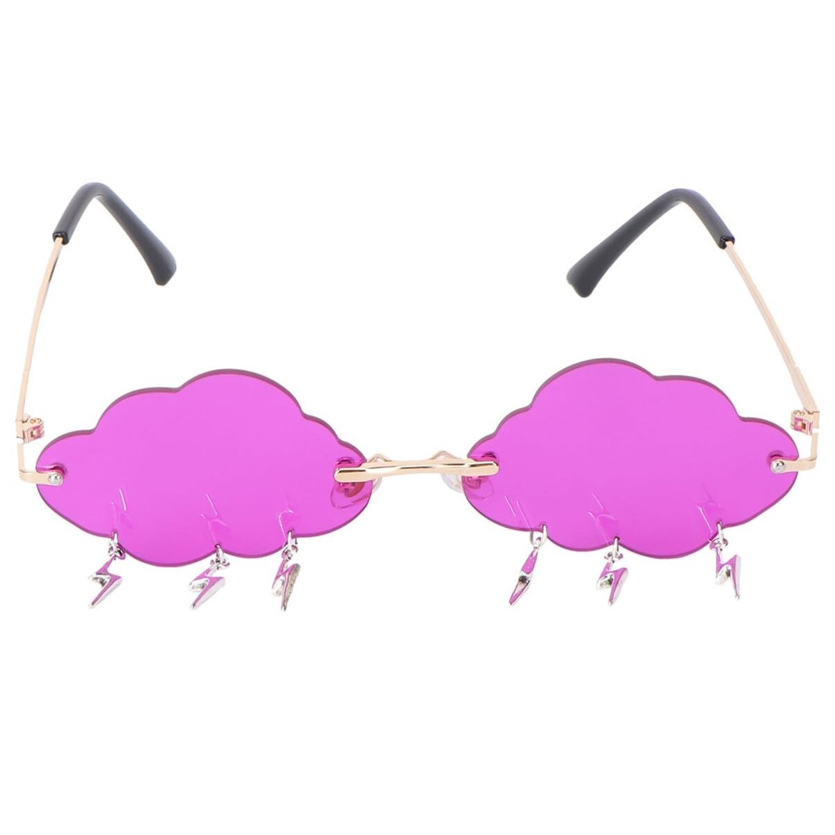 Dailygoods- Zonnebril UV400-bescherming - Randloze Zonnebril - Vlieger Zonnebril - Wolk Vorm - Onbreekbare Lens - Lichtgewicht en Duurzaam - Zonnebrillen