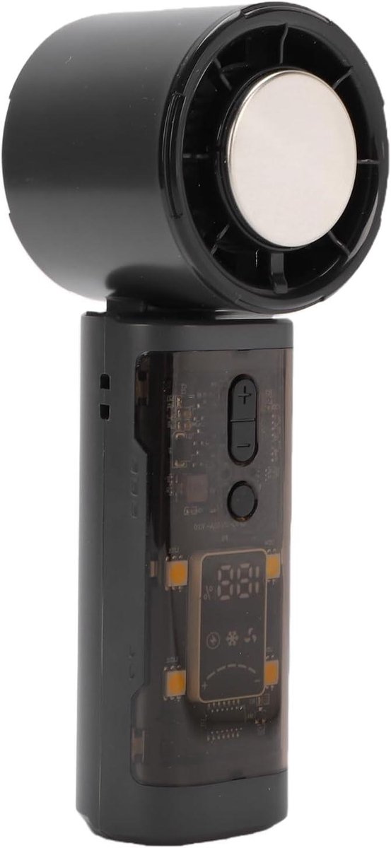 Draagbare Handventilator - Mini Ventilator Oplaadbaar - Persoonlijke Verkoeling - Snelle Koeltechnologie - 4000mAh Batterij - Zwart