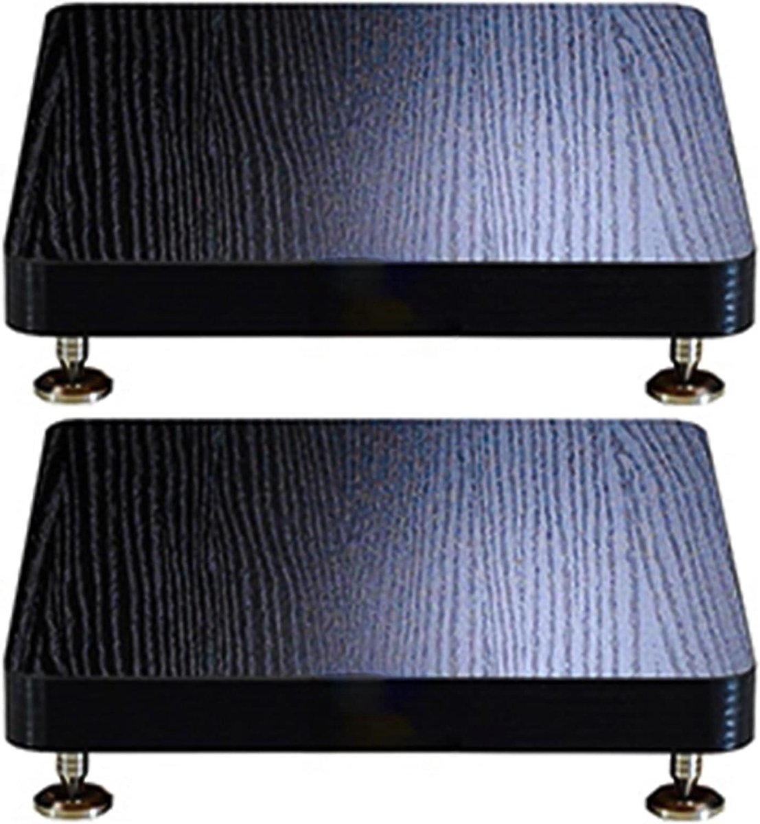 Luidspreker Isolatie Voeten - Subwoofer Stand - Verbeter Geluidskwaliteit - Verstelbare Koperen Spikes - 29x29cm - Bruin