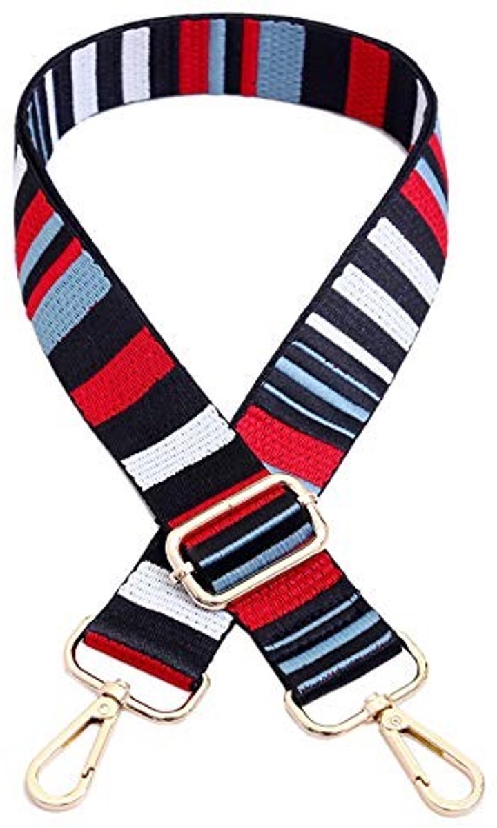 Dailygoods- Schouderriem Verstelbaar 80-140 cm - Tassenriem - Schouderband voor Tas - Zachte Schouderbanden - Duurzaam Polyester/Katoen - Metalen Haak - Tasband