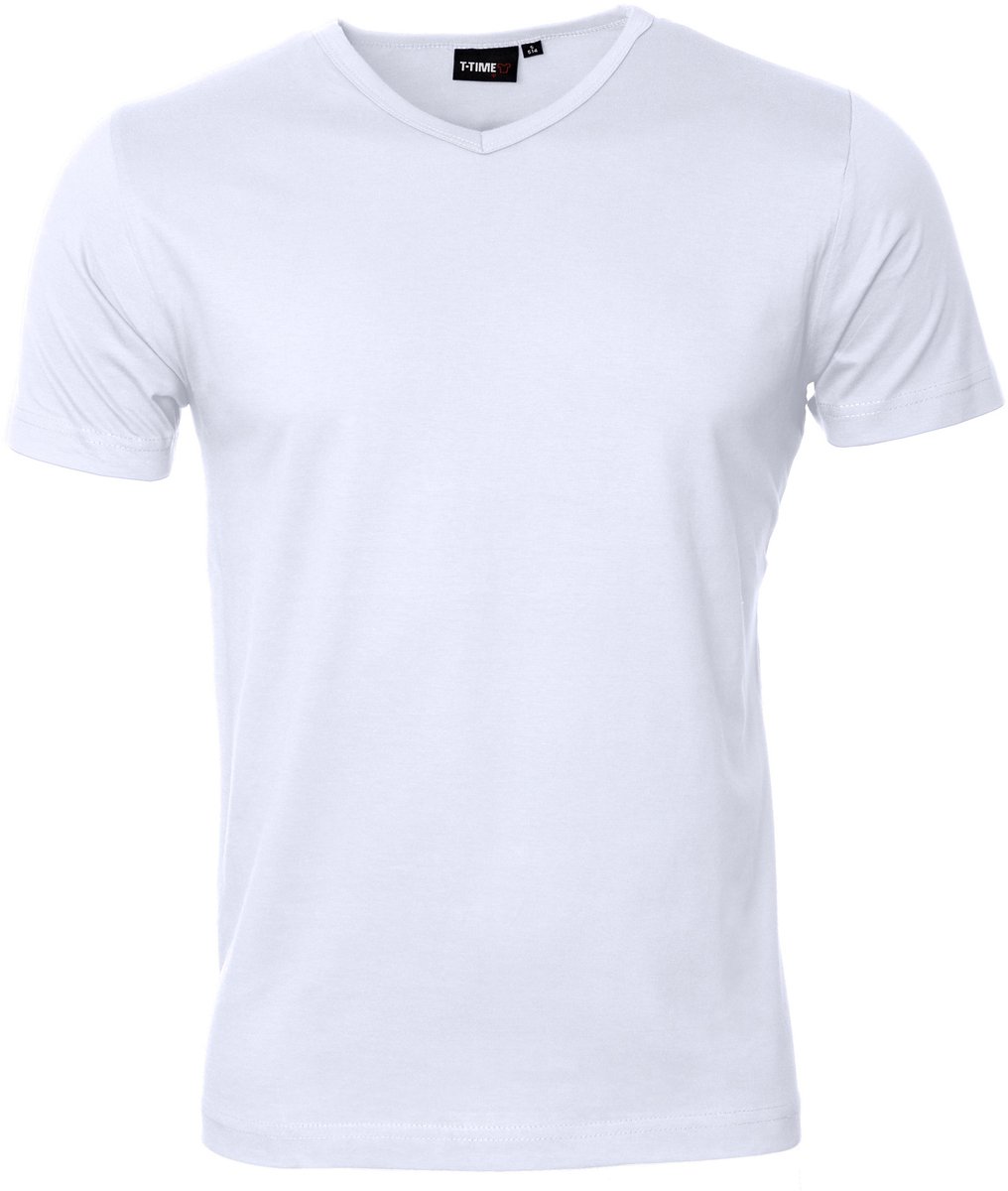 Kentaur T-Time T-shirt V-neck ID0514 5014-575 - White - L