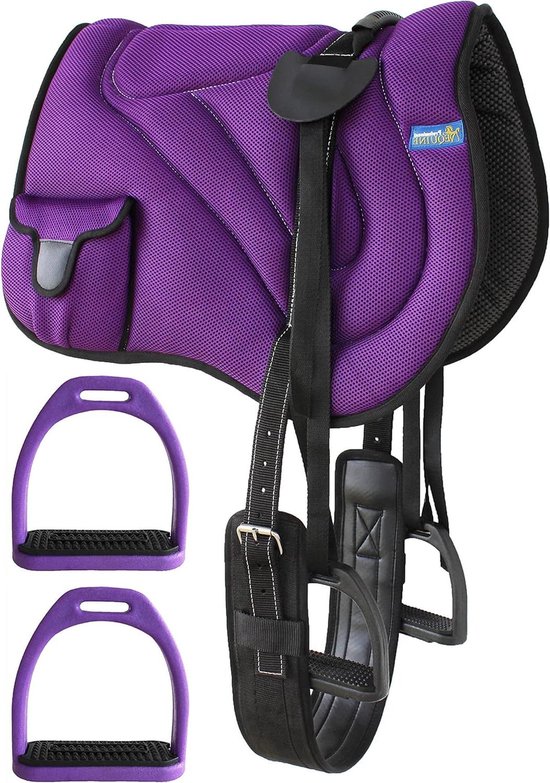 Paard Bareback Pad - Western Pad - Comfortabel Rijden - Ademend Neopreen - 61 x 91 cm - Paars Paard Bareback Pad - Western Pad - Comfortabel Rijden - Ademend Neopreen - 61 x 91 cm - Paars
