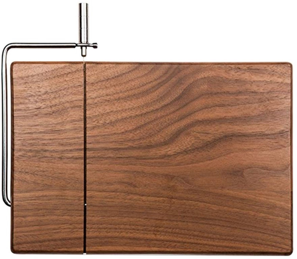 Dailygoods- Kaassnijder met draaddesign - Antislip Houten Plank - Roestvrij Stalen Mes - Snijden van Kaas/Brood - Comfortabele Grip - Afmetingen 25 x 17,5 x 1,8 cm
