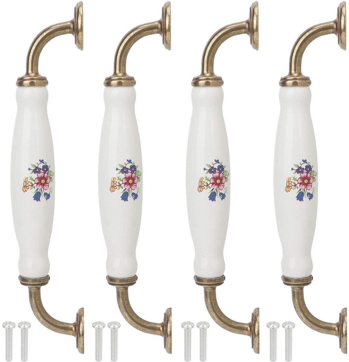Dailygoods- Kastdeurgreep Keramiek - Deurgreep 160 mm - Handgreep 4 Sets - Meubelkast Trek - Schuifdeur Greep - Gewicht 475 g