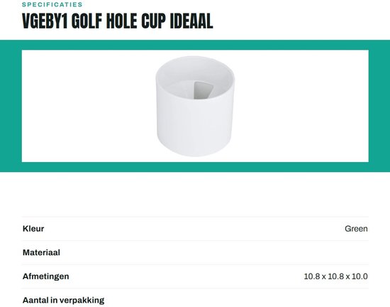 Dailygoods- Golfhole Hoogwaardige Kunststof - Golfaccessoire - Tuin/achtertuin - Oefenmateriaal - Lichtgewicht - Duurzaam - Golfcup van Dailygoods — afbeelding 3