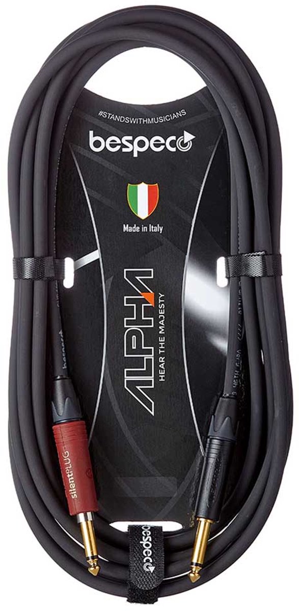 Bespeco AH300SL Alpha Series Neutrik Silent Gitaarkabel 3 Meter
