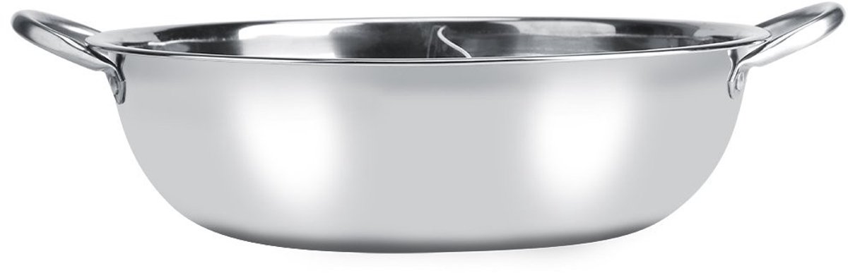 Dailygoods- Hot Pot Kookpan 27 cm - Elektrische Fonduepan - Roestvrij Staal - Antiaanbaklaag - Duurzaam en Lichtgewicht - Geschikt voor Inductie en Gasoven
