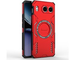 ILING Magnetic Protective Case for OnePlus Nord 4 5G Compatible with MagSafe Ultra Thin Military Hard PC Protective Case Soft TPU Silicone Shockproof Protective Case for OnePlus Nord 4 5G - Red