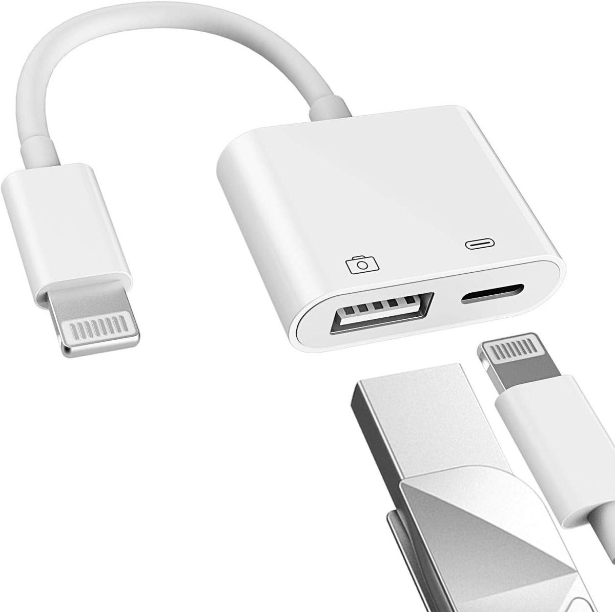 USB Adapter - USB Hub - Apparaten Koppelen - Twee Poorten - 146 cm - Zwart