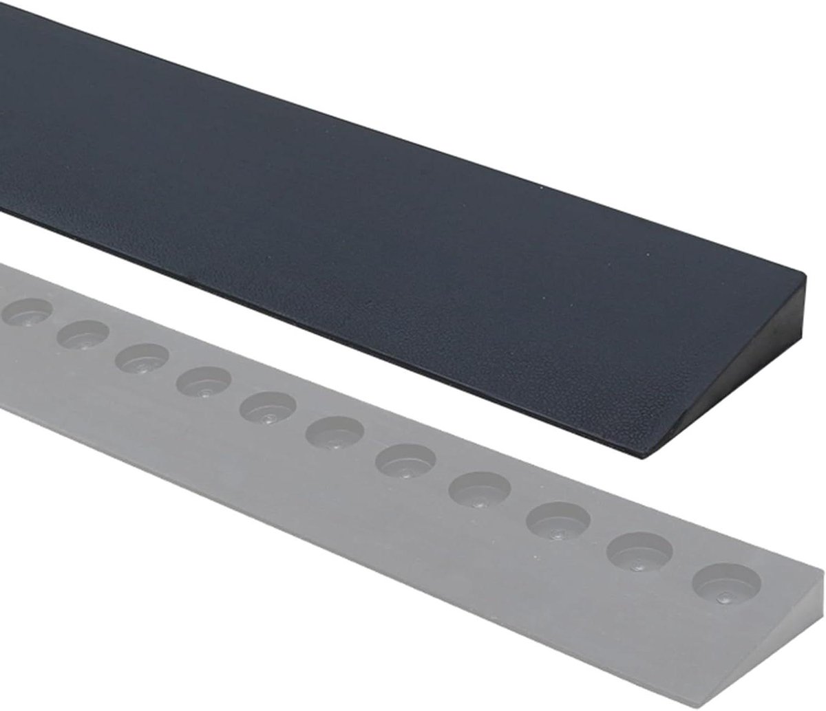 Rubberen Stoeprand - Drempelhulp - Obstakels Overwinnen - Honingraat Structuur - 98x8x2cm - Zwart