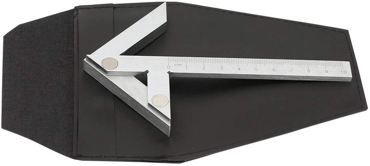 Dailygoods- Centrum Zoeker 100x70mm - Koolstofstaal - Verchroomd - Hoge Meetnauwkeurigheid - Praktisch Meetgereedschap - Tijdbesparend
