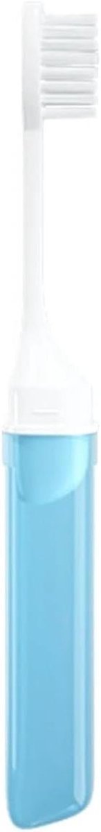 Mini Reistandenborstel - Opvouwbare Tandenborstel - Reizen - Zachte Reiniging - 100 stuks - Blauw