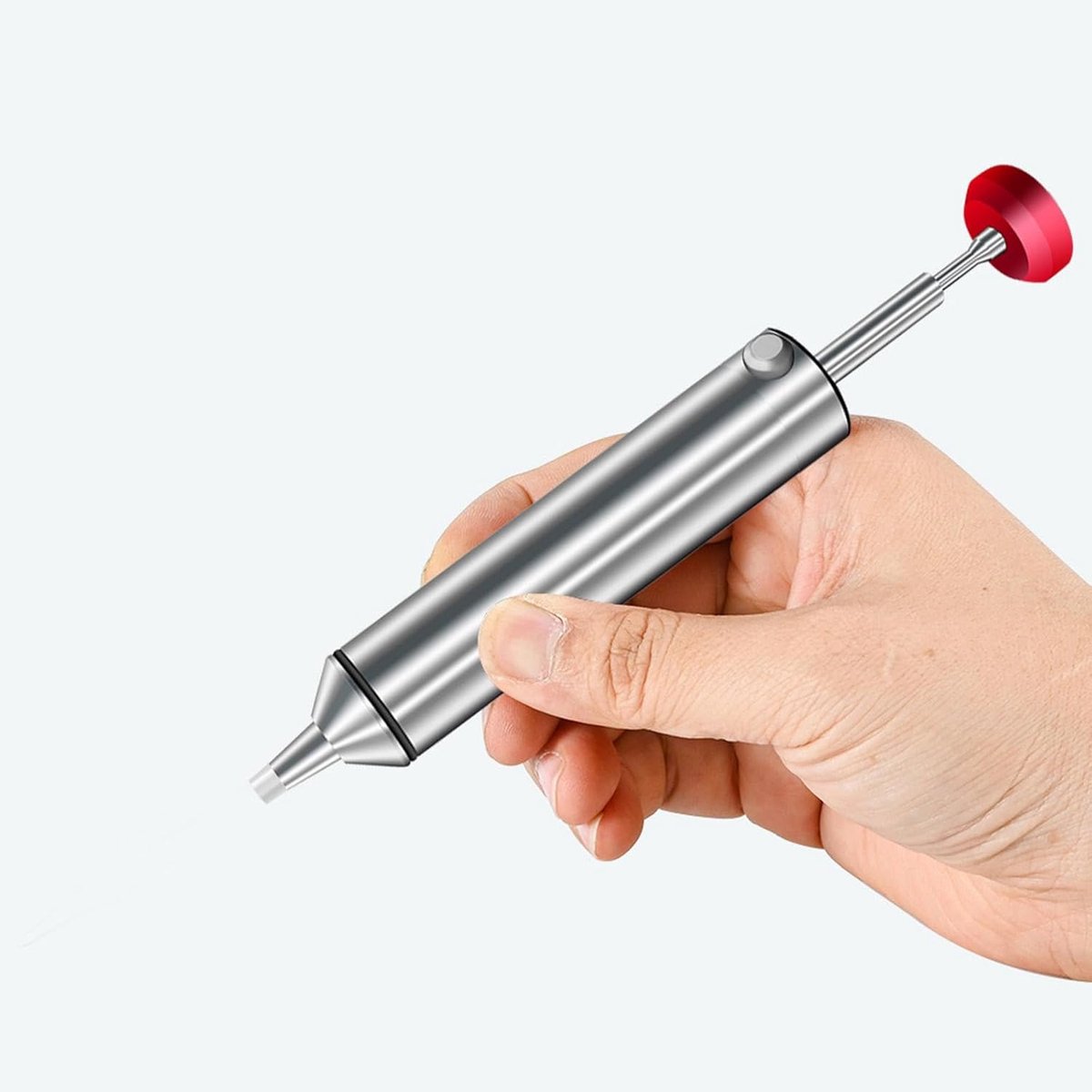 Desoldeerpomp - Soldeerzuiger Pen - Elektronica Reparatie - Aluminium Behuizing - 15.5 cm - Zilver