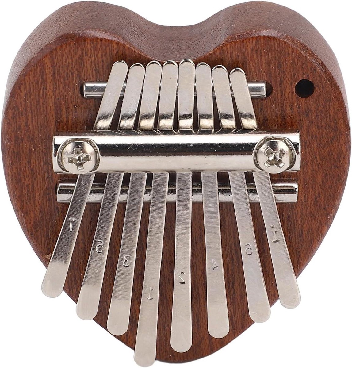 Mini Kalimba - Duimpiano Vingerpiano - Muziek Maken - 8 Toetsen Hartvorm - 9 x 7 x 4 cm