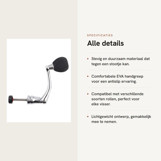 Dailygoods- Visserij Reel - Metalen Draaibare Handgreep - Antislip EVA - Stevige Bevestiging - Lichtgewicht en Duurzaam - Geschikt voor Series 2000/3000/4000/5000/6000 - Visreel van Dailygoods — afbeelding 2