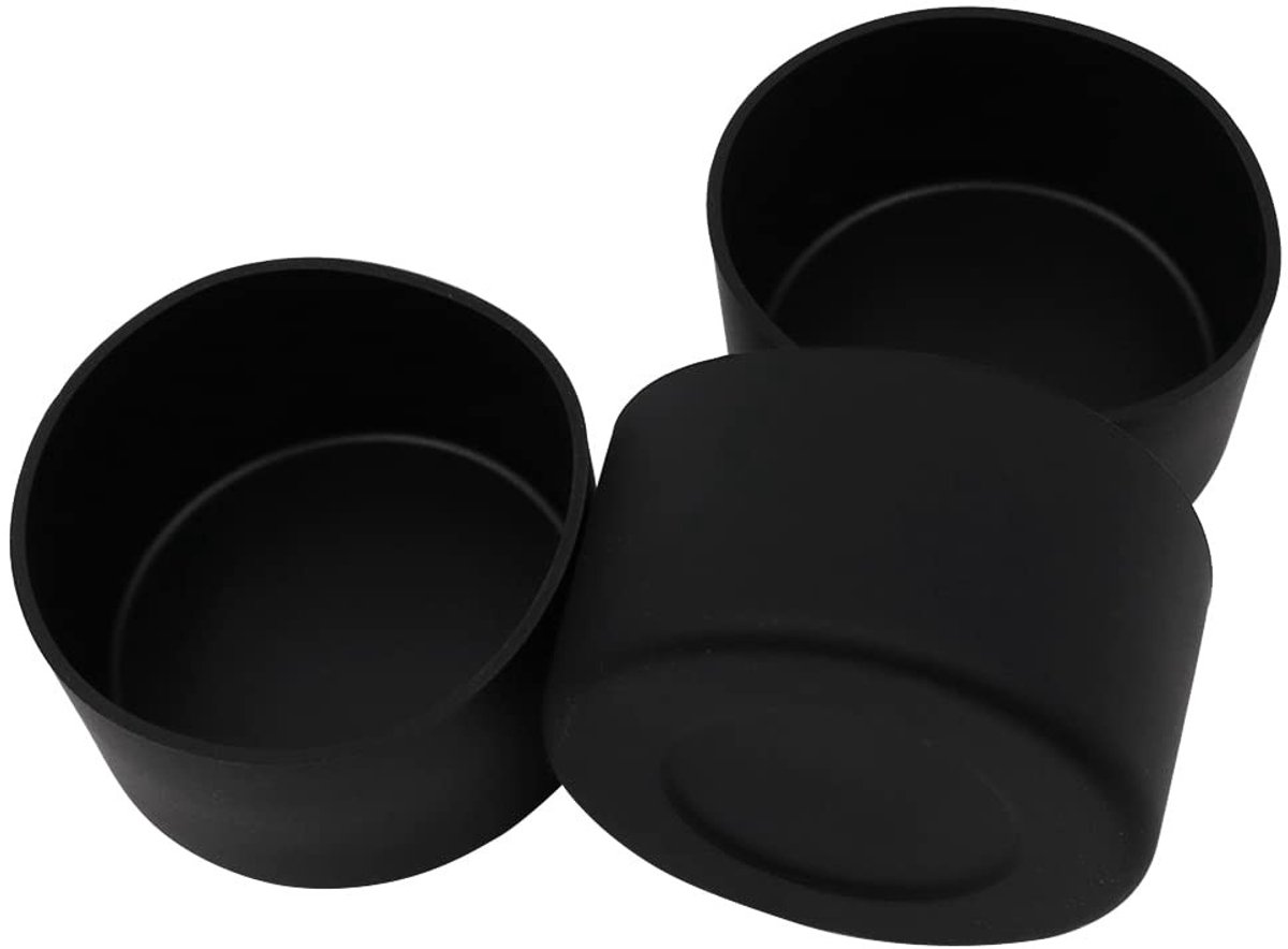 Dailygoods- Siliconen Hoes - 3 Stuks - Zwarte Siliconen Hoes voor Waterflessen - Wasbare Bescherming - Geschikt voor 12 tot 24 oz Flessen - Eenvoudig te Reinigen - Fleshoes