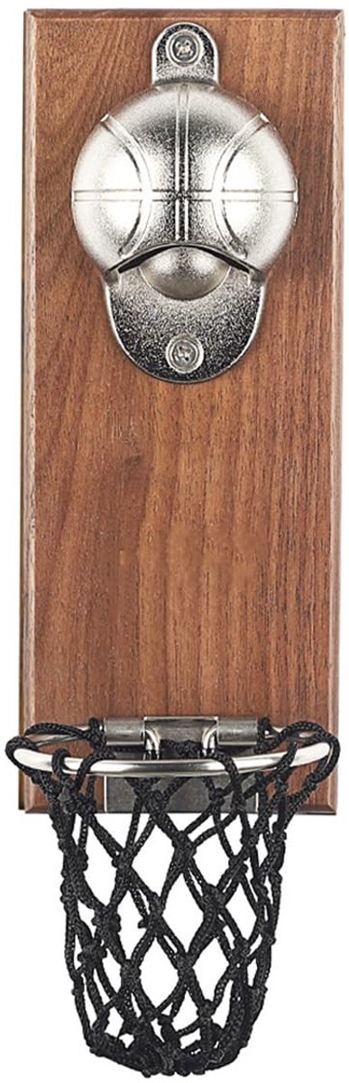 Dailygoods- Flessenopener Magnetisch - Houten Muuropener met Doppenopvanger - Cadeau voor Bierliefhebbers - Bardecoratie - Duurzaam Massief Hout - Lichtgewicht 335 g - Bieropener