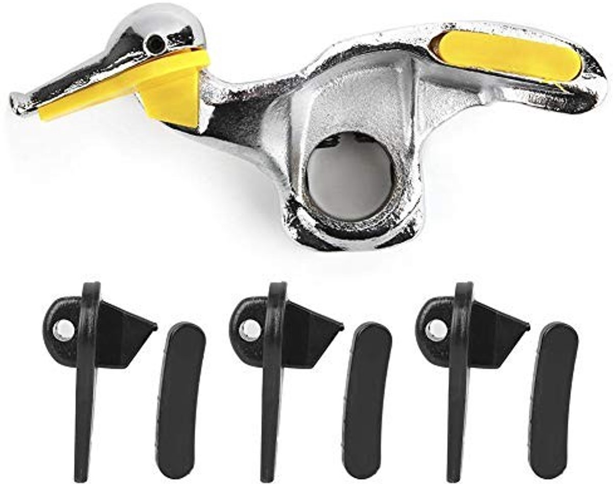 Dailygoods- Autobandenlichter Roestvrij Staal - Eendenkop met Beschermpads - Montagekop - Demontage - Corrosiebestendig - Hoogwaardige Duurzaamheid - Bandenmontagetool