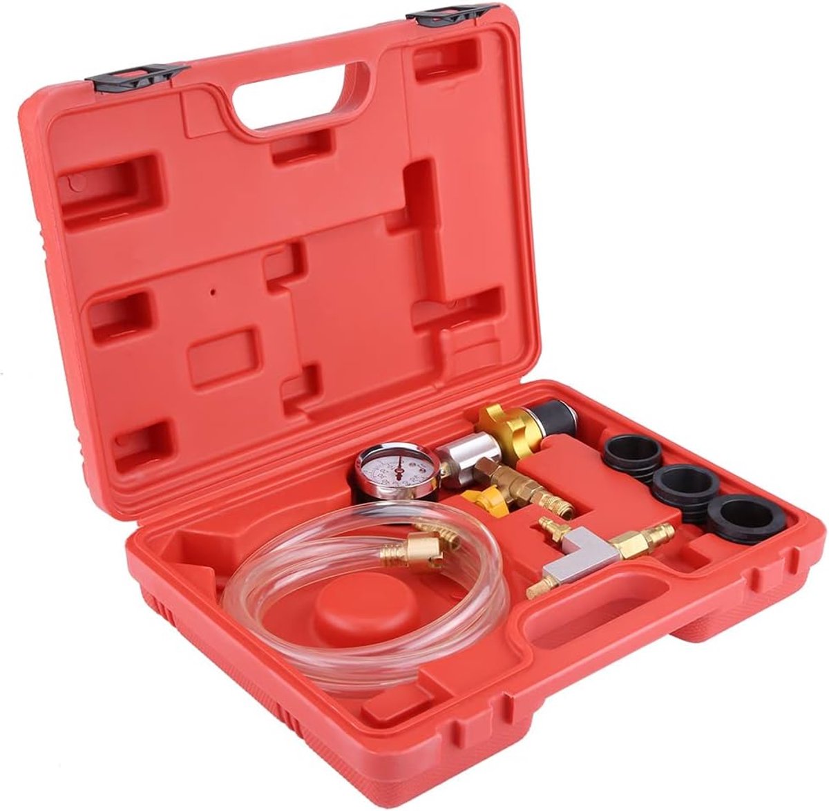 Remontluchter Vacuümpomp Kit - Diagnostisch Hulpmiddel - Remmen Testen - Universele Compatibiliteit - 6 Delen - Rood