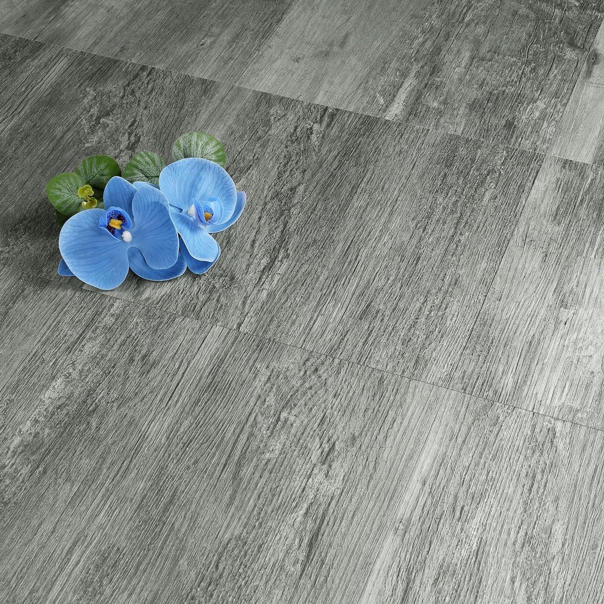 FunStick PVC Vloertegels Zelfklevende Grijze Vinyl Vloer Houten Optische Tegel Sticker Woo