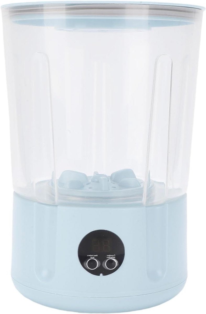 Draagbare Wasmachine Mini Kledingwasser Reizen en Kamperen Draadloos en Stil Compact Formaat Blauw
