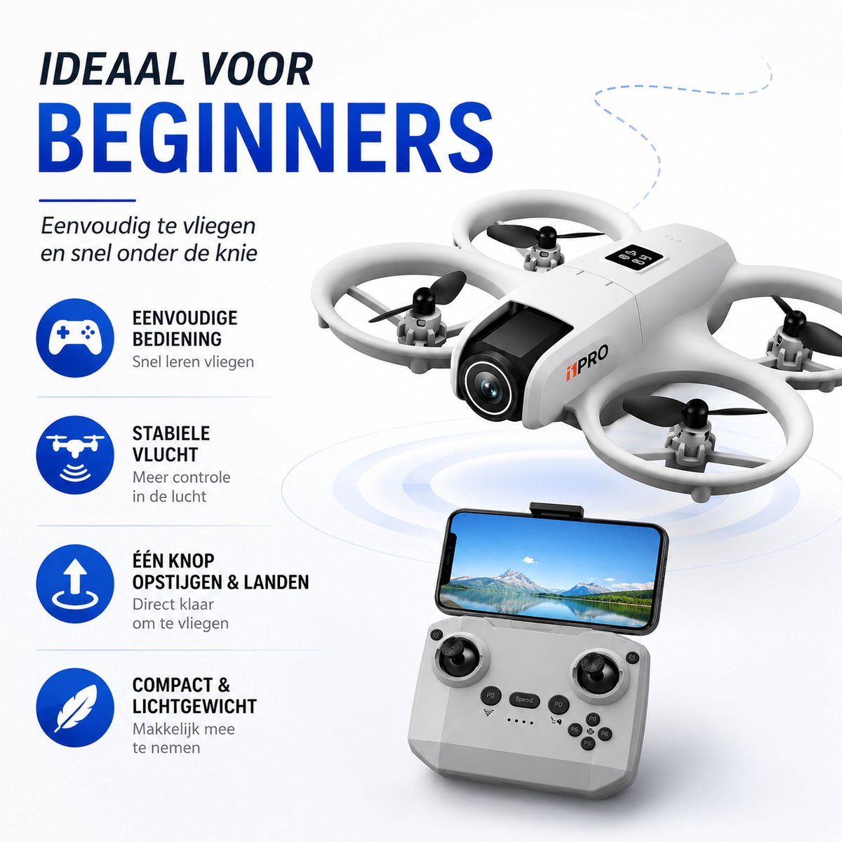 FoxieGo Mini Drone met Camera - Dubbele Camera thumbnail 2