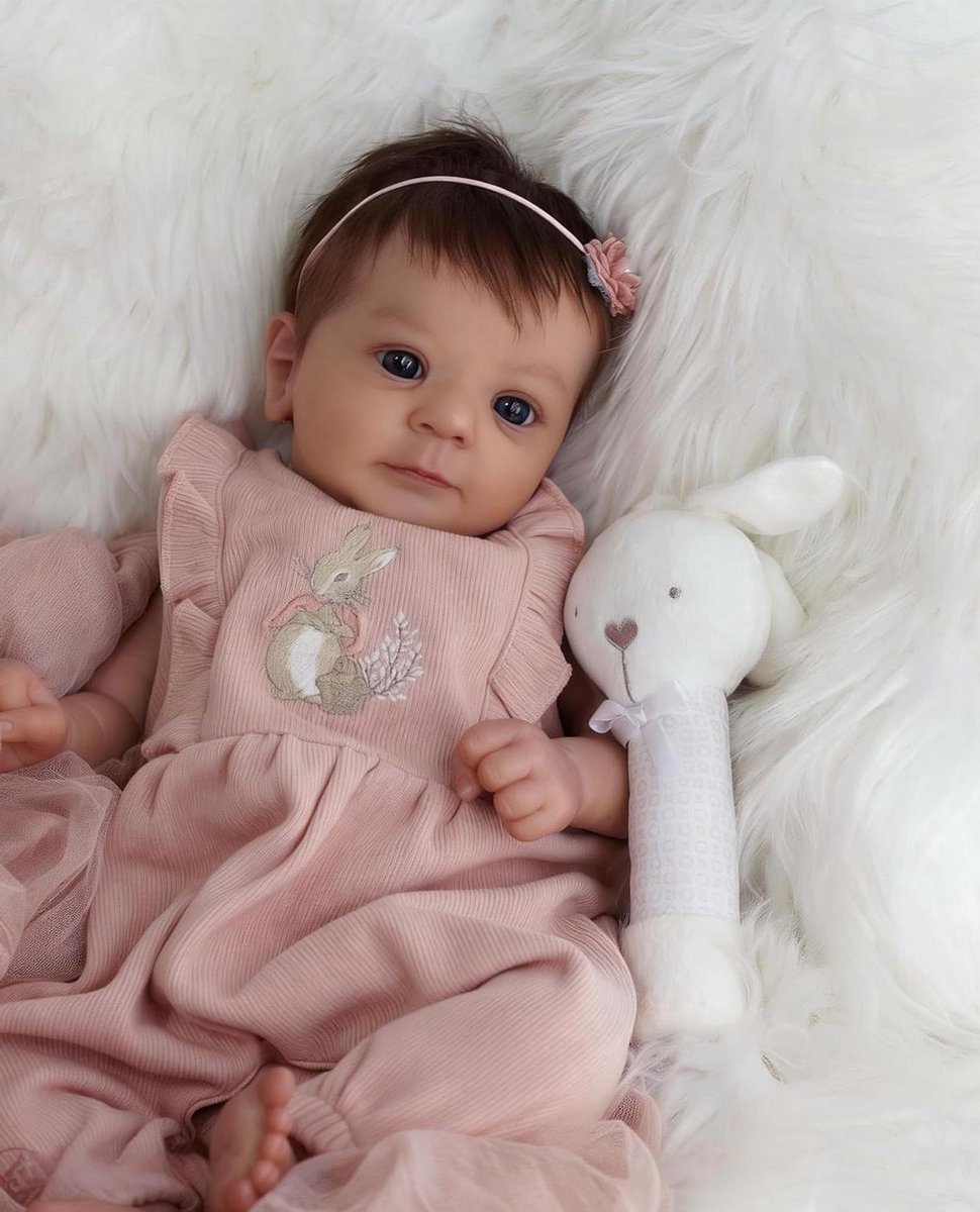 Levensechte Babypop - Reborn pop - Rollenspel - Volledig waterdicht - 48 cm - Roze outfits