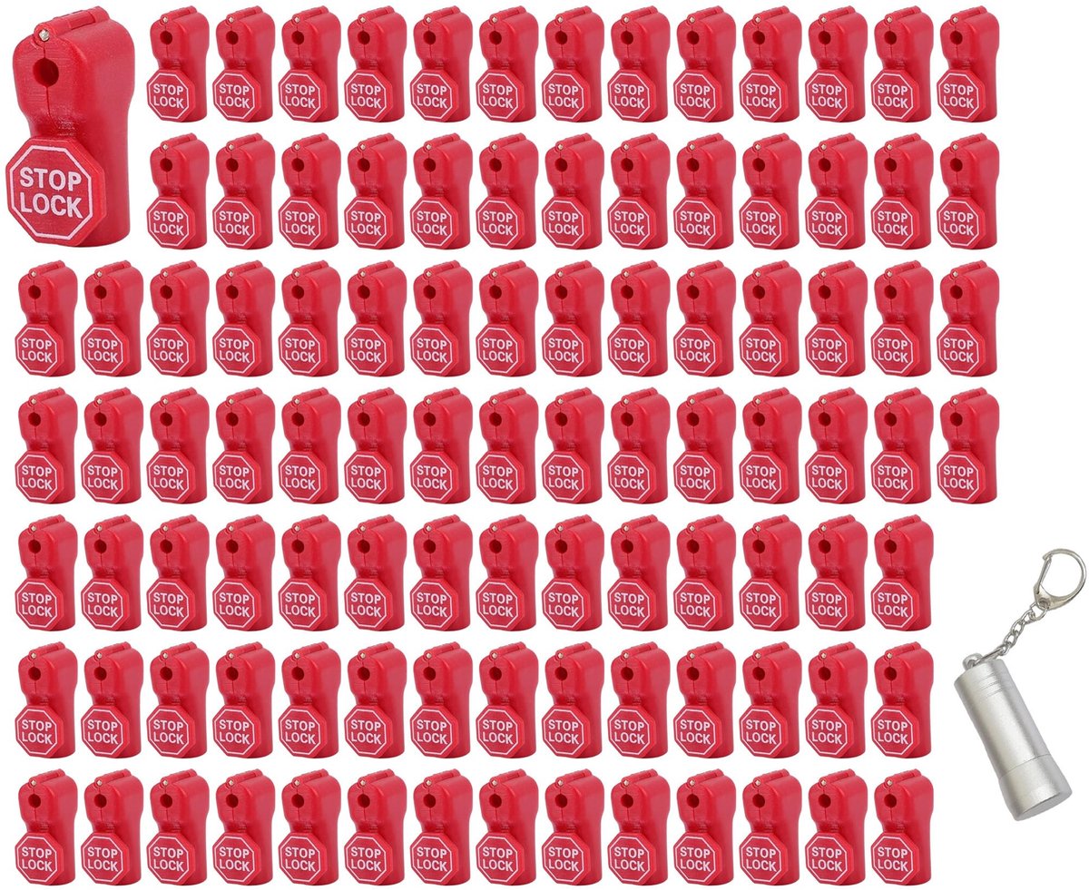 Dailygoods- Stopper 100 Stuks - Antidiefstal - 6mm Perforatie - Geschikt voor Haak - Duurzaam - Eenvoudig te Installeren - Anti-diefstal Slot