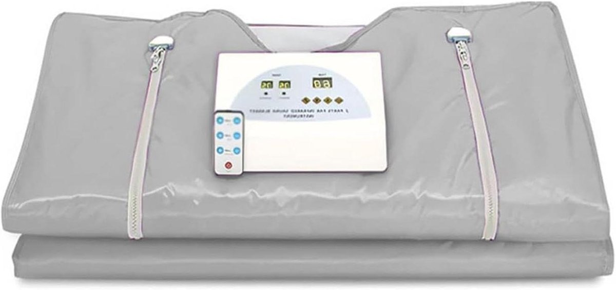 Saunadeken - Infrarood Deken - Ontspanning Thuis - Dubbele Zone Verwarming - 180x80cm - Zilver