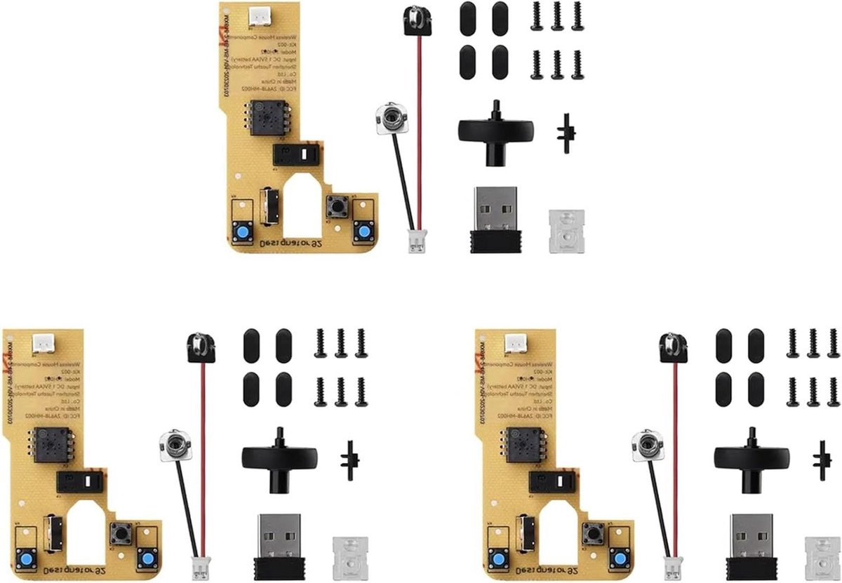 Draadloze Muis Kit - DIY Componenten - 3D Print Hobby - Uitgebreide Assemblage - 3 Stuks - Zoals Afgebeeld