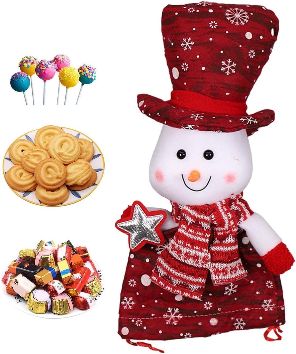 Kerstcadeauzakjes - Snoepzakjes - Feestelijke Decoratie - Herbruikbaar Stofmateriaal - 30x15 cm - Rood