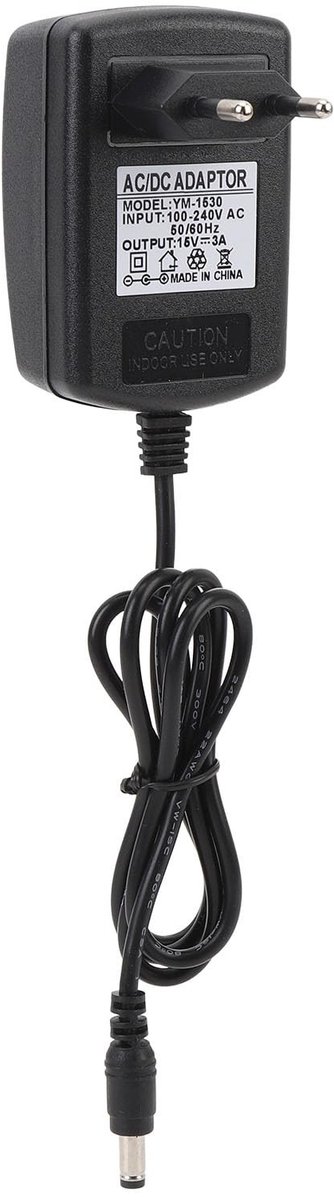 Dailygoods - Voedingsadapter DC 15V 3A met 93cm Kabel