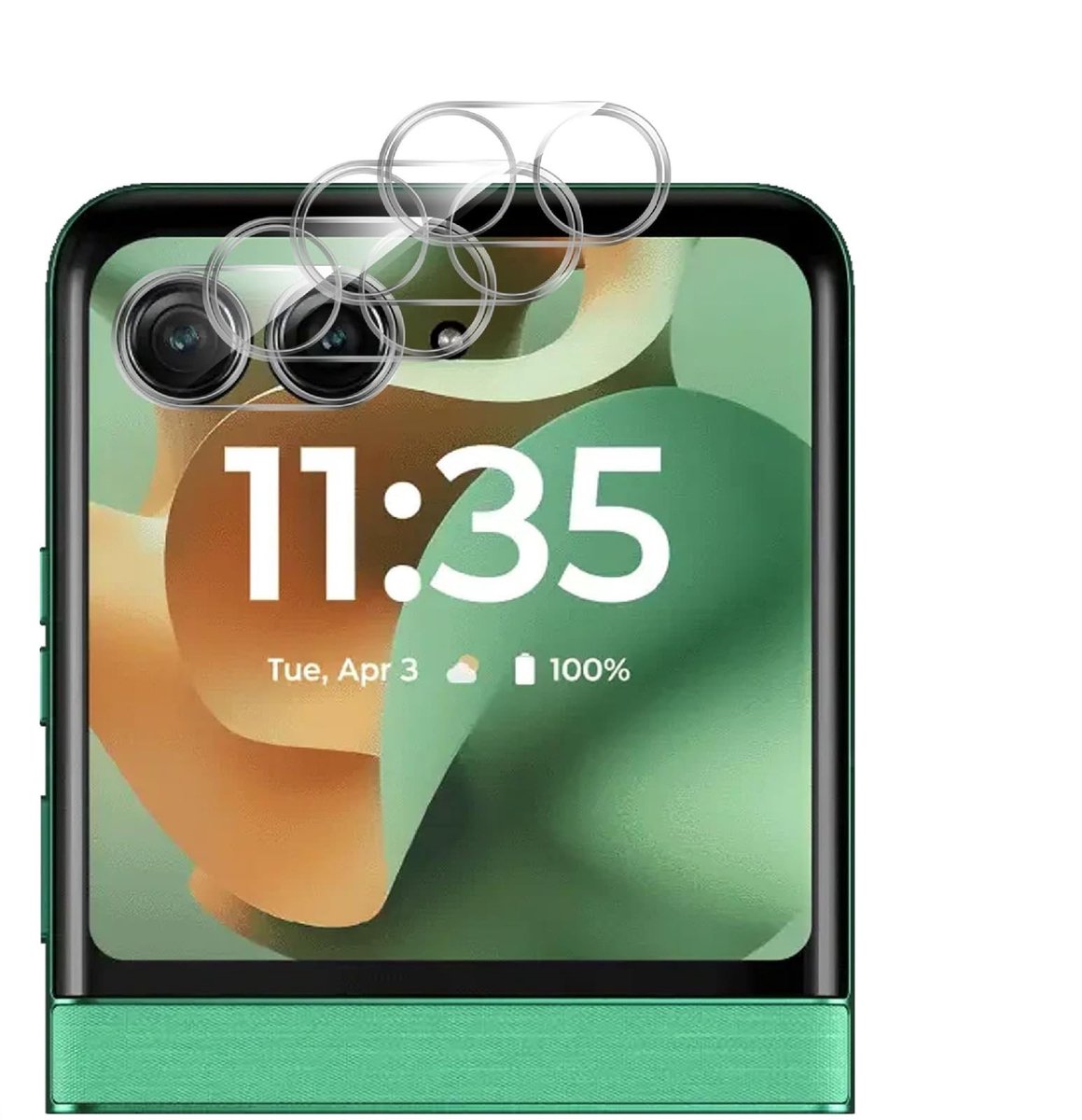 Dailygoods - 3D Gehard Glas Camerafolie voor Motorola Razr 60 - Perfecte Bescherming