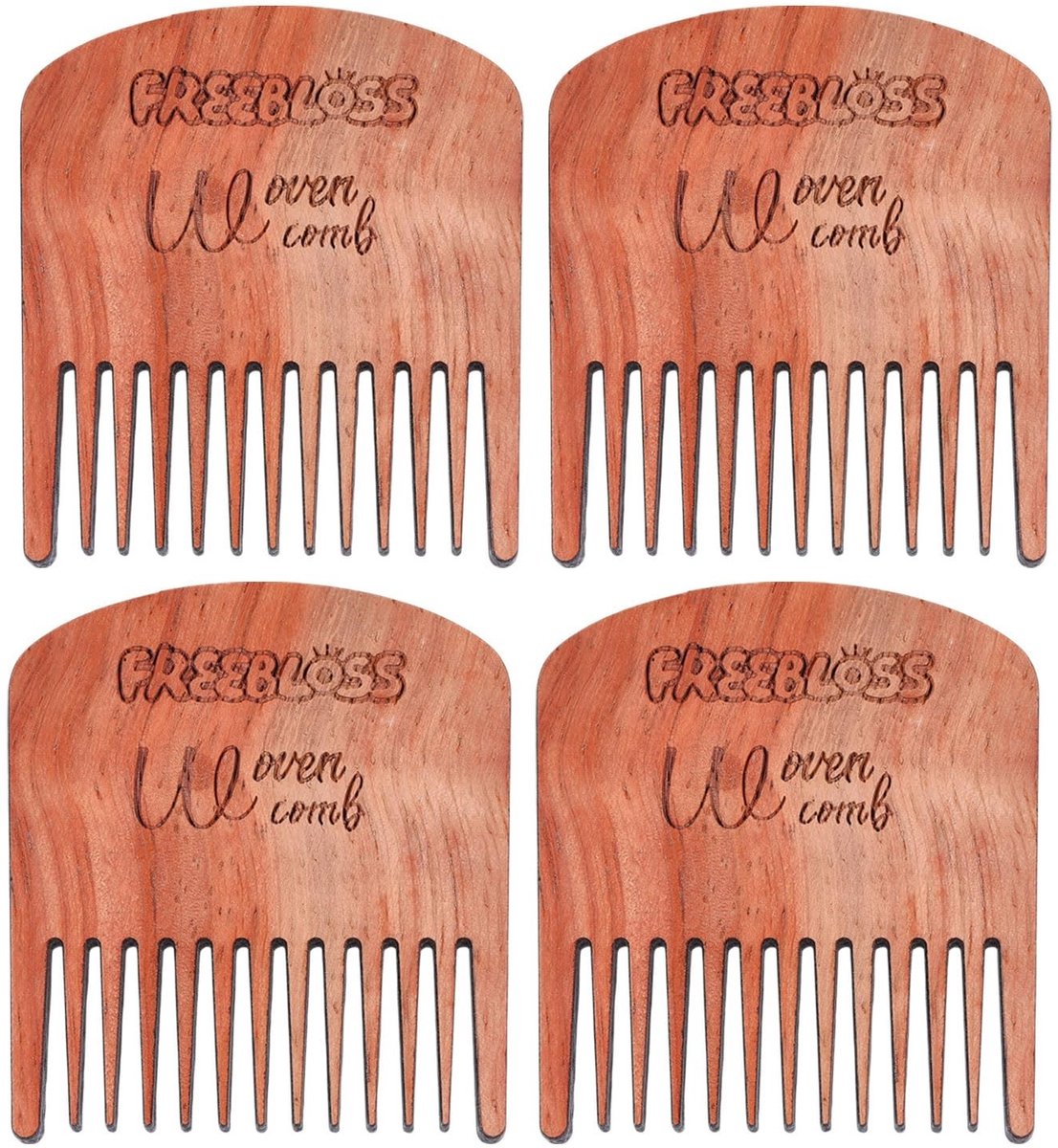 Dailygoods - Set van 4 Draagbare Macramé Kammen voor Kwastjes
