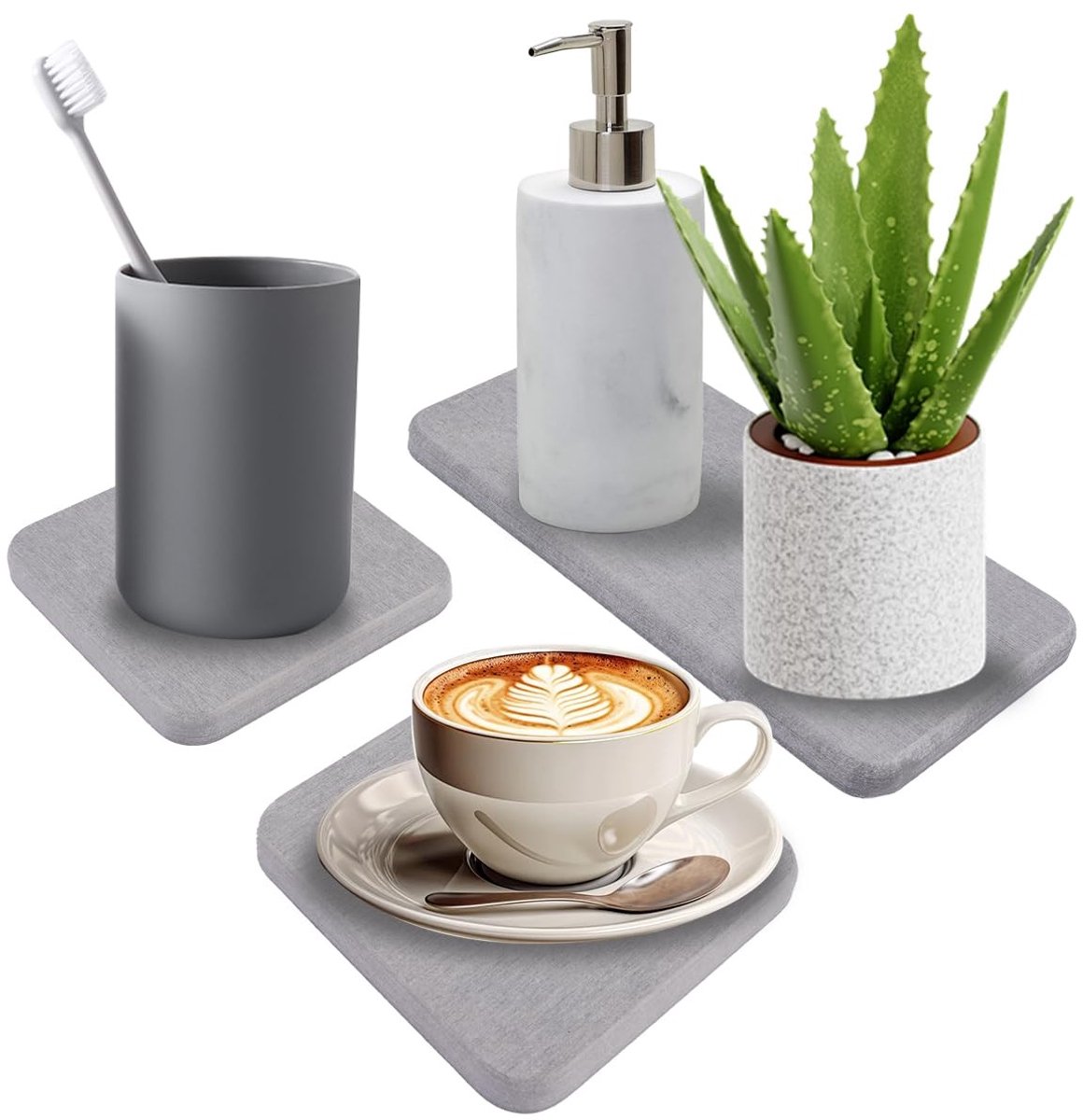 Dailygoods - Set van 3 Waterabsorberende Stenen voor Gootsteen