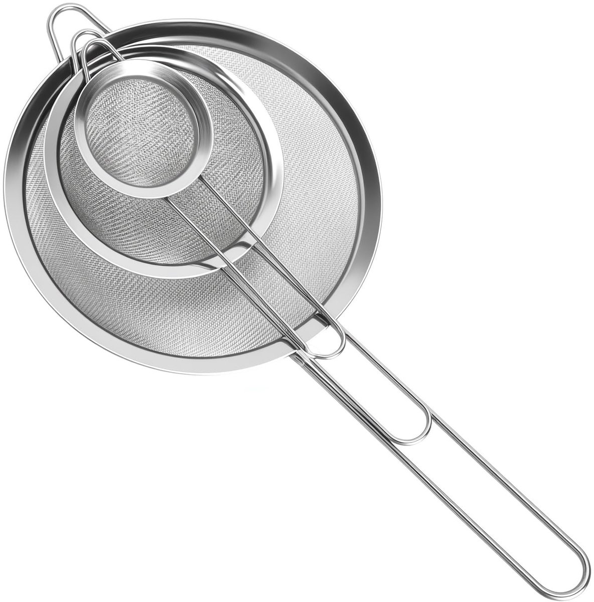 Dailygoods - Driedelige Roestvrijstalen Meelzeef Set voor de Keuken