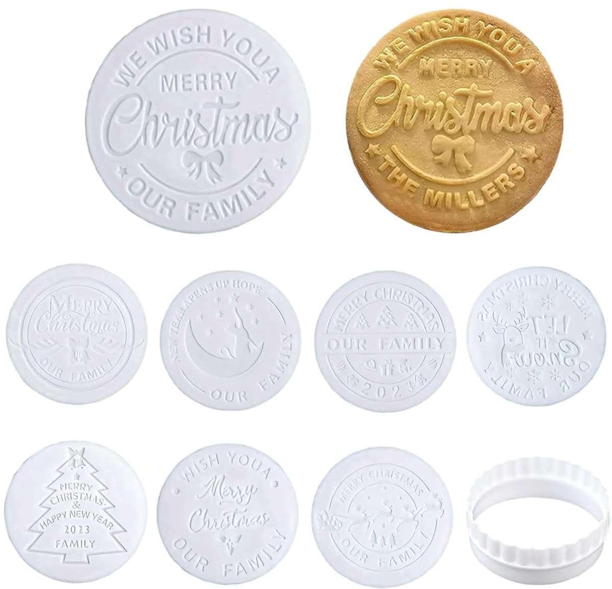 Dailygoods - Set van 9 Kerstkoekjesstempels voor Creatieve Bakliefhebbers